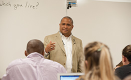 Professor Teaching in front of class