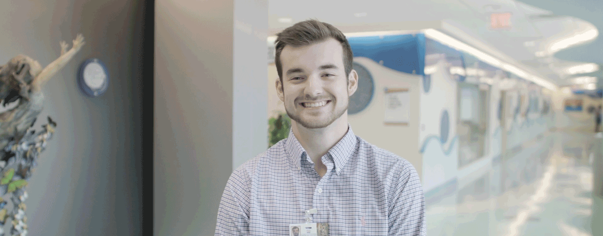 Male student smiling.