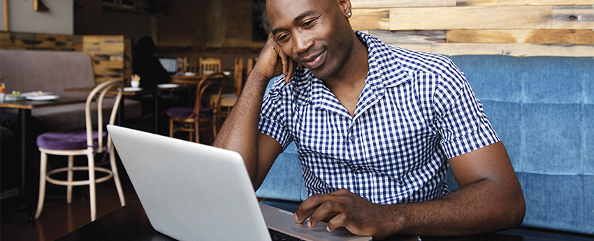 Man working on computer