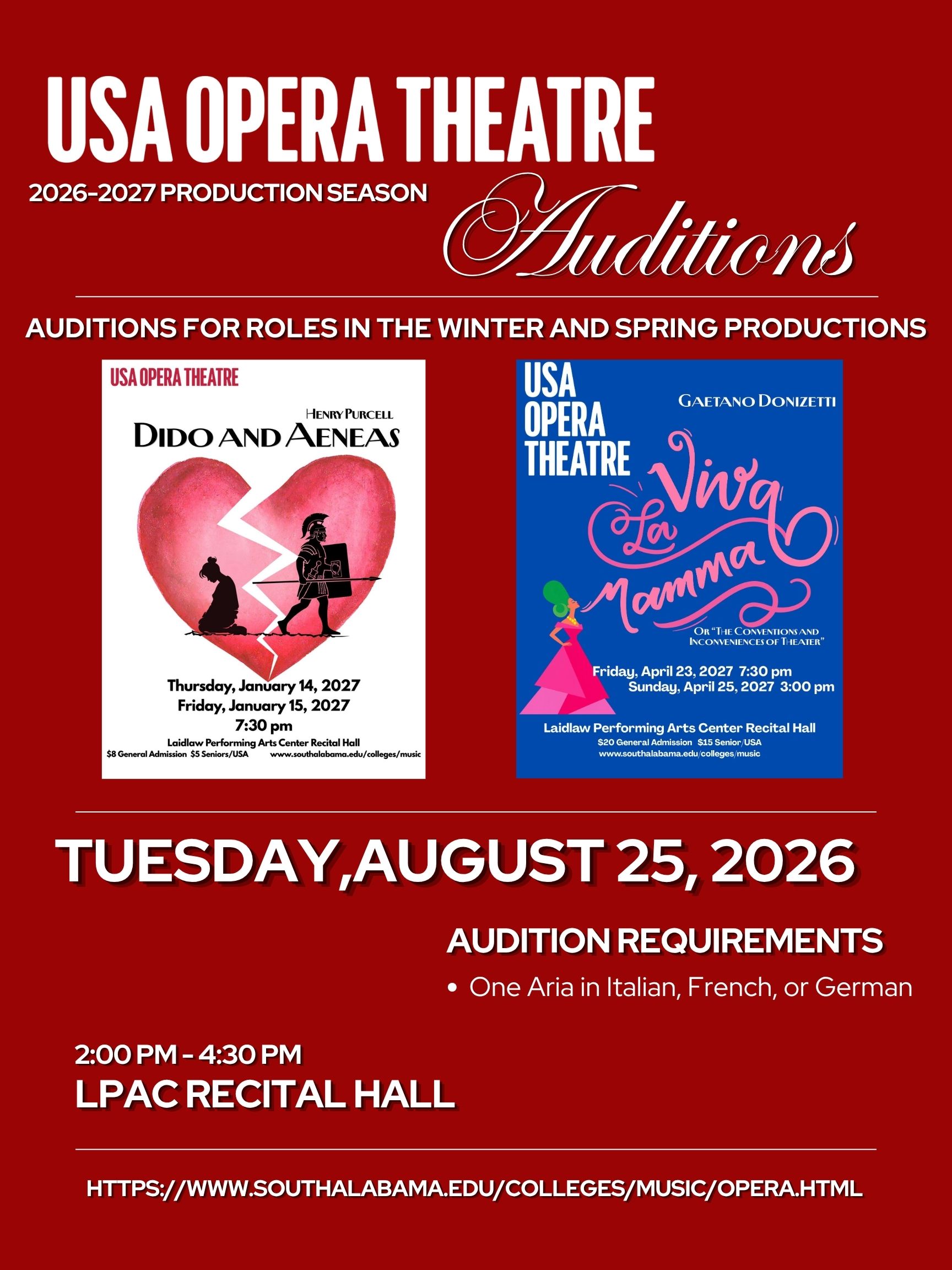 opera auditions poster