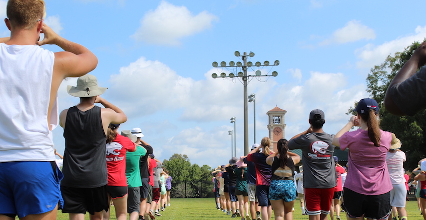 Band practicing at band camp