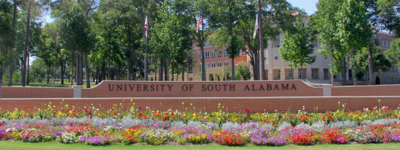 South Alabama Entrance Sign