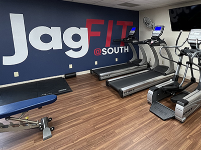 Fitness equipment at the USACW Fitness Center.