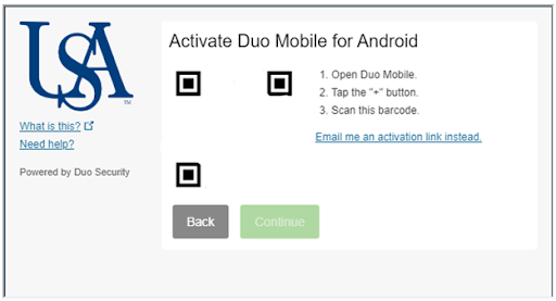 DUO Mobile app Screenshot