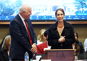 Danielle L. Miller and President Jo Bonner