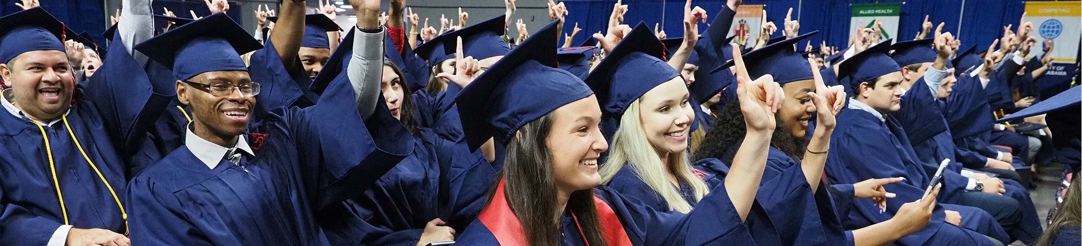 Students attending graduation ceremony