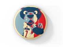 Southpaw Patriotic button