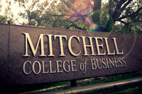 Mitchell College of Business Sign