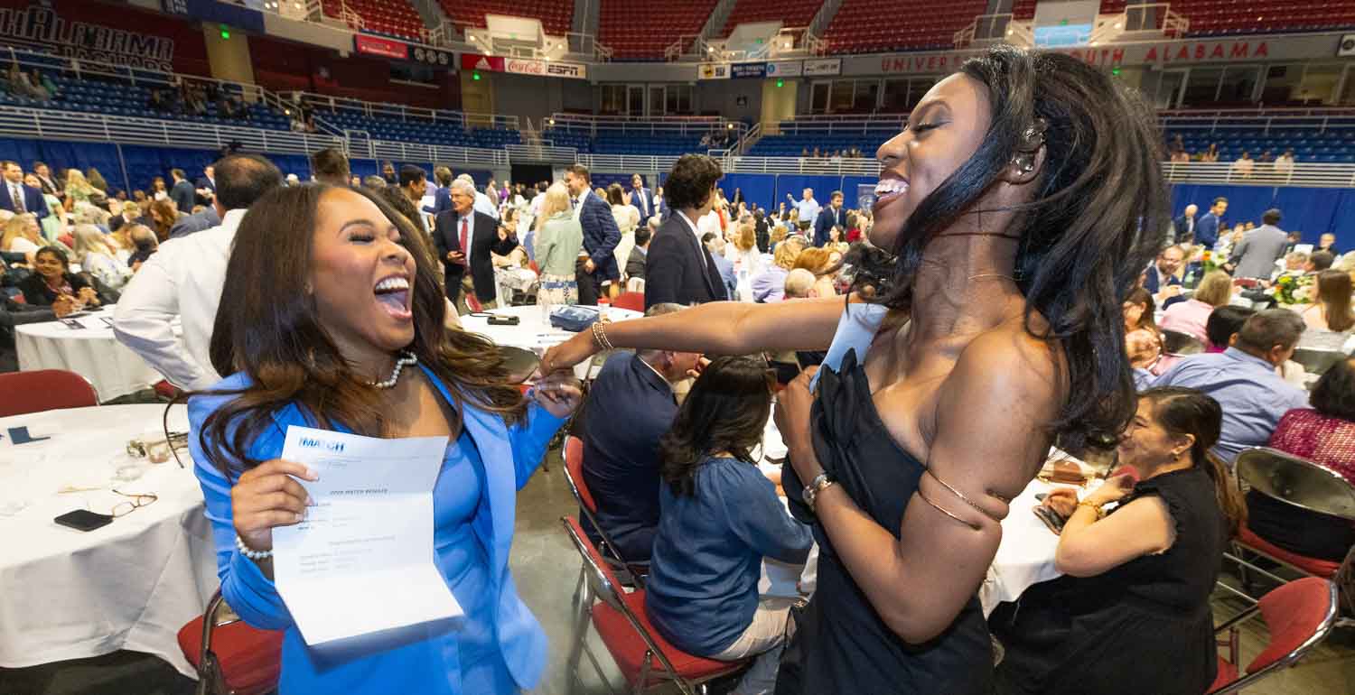 Celebrating at Match Day