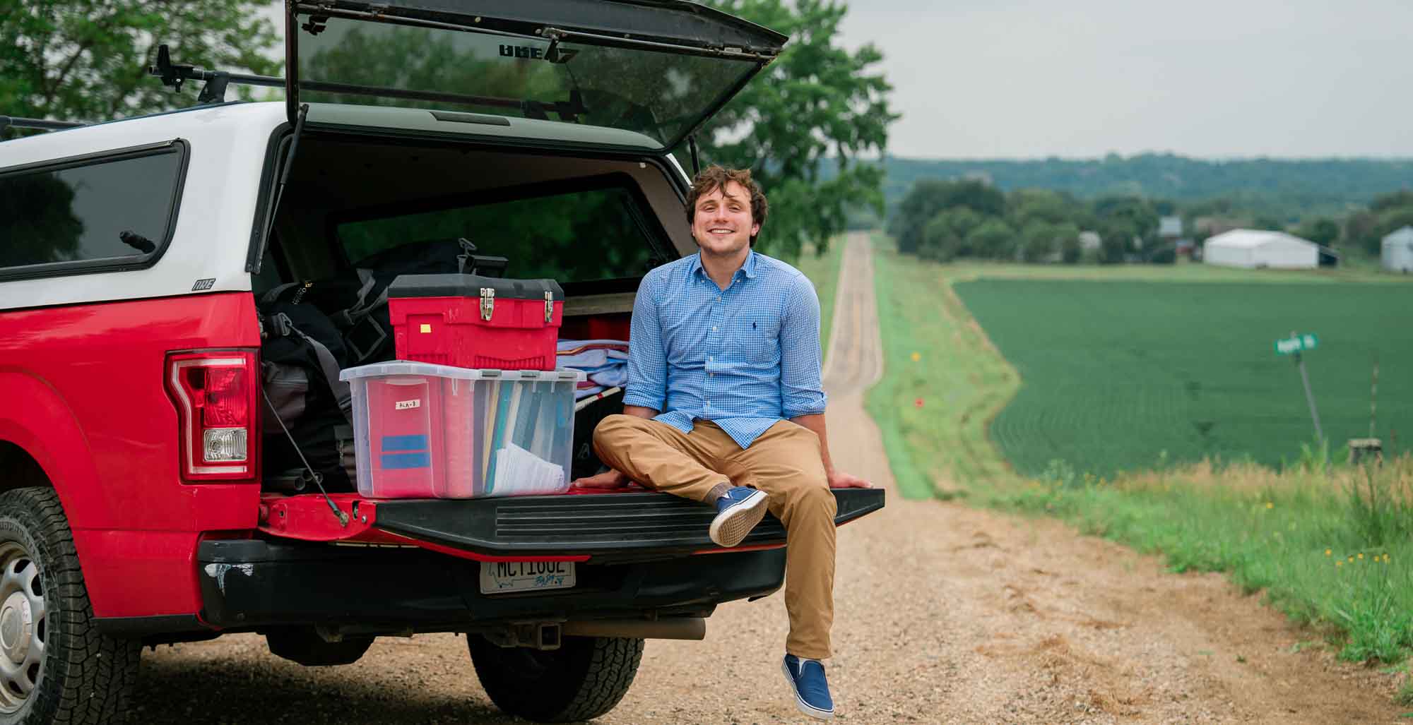 English and drama graduate Ari Theodore, pictured here in South Dakota, is working with Missoula Children&rsquo;s Theatre, guiding K-12 students from auditions to curtain calls in communities where live theater is often hard to find.
